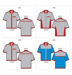 Shirts template vector image