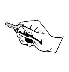 Hand with key Hand with key vector image