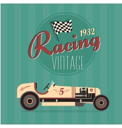 Vintage sport racing cars vector image
