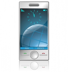 Metallic mobile vector image