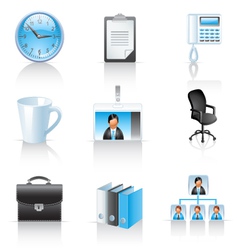 Office and business icons vector image