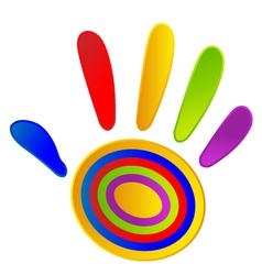 Hand painted with vivid colors vector image