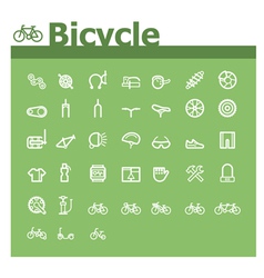 Bicycle icon set Bicycle icon set vector image