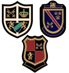 Heraldic emblem crest shield vector image