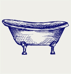Close-up view of bath vector image