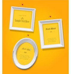 Set of empty picture frames for your own vector image
