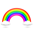 Colorful rainbow and clouds vector image