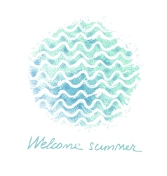 Watercolor hand drawn background with sea Watercolor hand drawn background with sea vector image