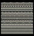 Set of lace trims vector image