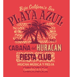 Baja California fiesta club vector image