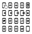Mobile or cell phone smartphone contact icons vector image