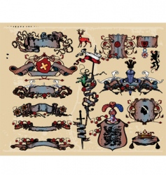 Heraldic elements vector image
