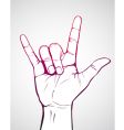 Rock sign vector image