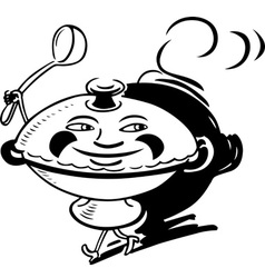 Smiling cooking pot vector image