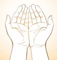 Hand holding vector image