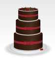 Chocolate cake vector image