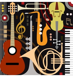Abstract musical instruments vector image