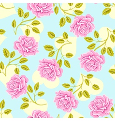 Seamless wallpaper pattern with roses vector image