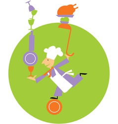 Chef equilibrium vector image