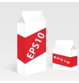 Two Milk Carton Packages Blank White Version vector image