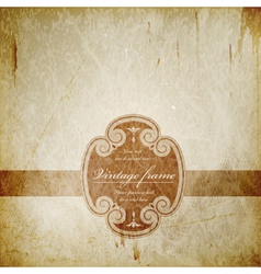 Distressed background with frame vector image
