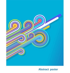 Abstract flowers on blue background vector image