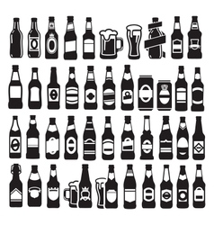Beer bottles vector image
