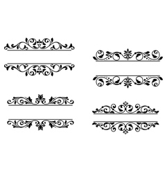 Header frame with retro floral elements vector image