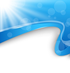 Abstract wavy background with blue rays vector image