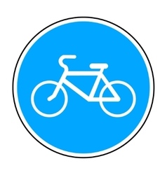 Bicycle round sign Bicycle round sign vector image