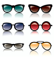 Sun glasses set of icons isolated vector image