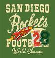 Cute rockets football team vector image