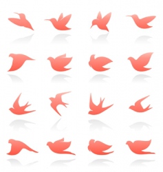 Bird logo set vector image