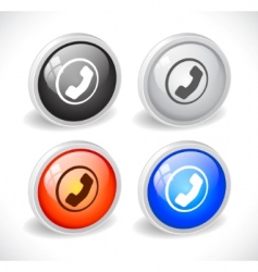 Color 3d buttons for web vector image