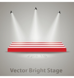 Bright stage with spot lights vector image