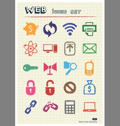 Finance and Internet icons set vector image