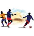 Soccer players vector image