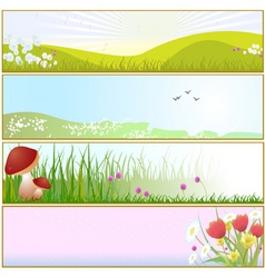 Spring banners vector image