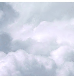 White Sky and Clouds vector image
