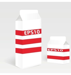 Two Milk Carton Packages Blank White Version vector image