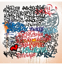 Graffiti tags street art background vector image