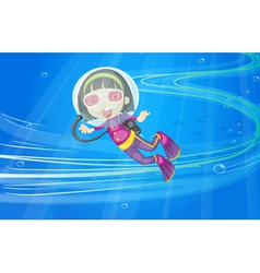 A girl vector image