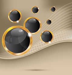 Golden speech bubbles abstract background vector image