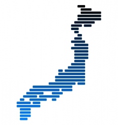 Map of japan vector image