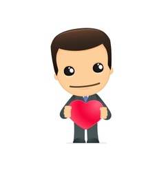 Funny cartoon boss vector image
