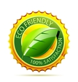 Eco friendly gold icon vector image