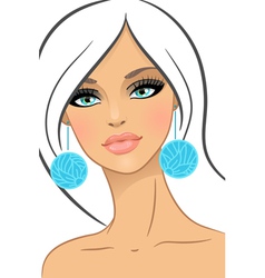 Beautiful girl in fashion style vector image