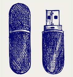 Usb flash memory vector image