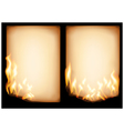Old paper in fire vector image