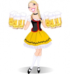 Oktoberfest girl vector image
